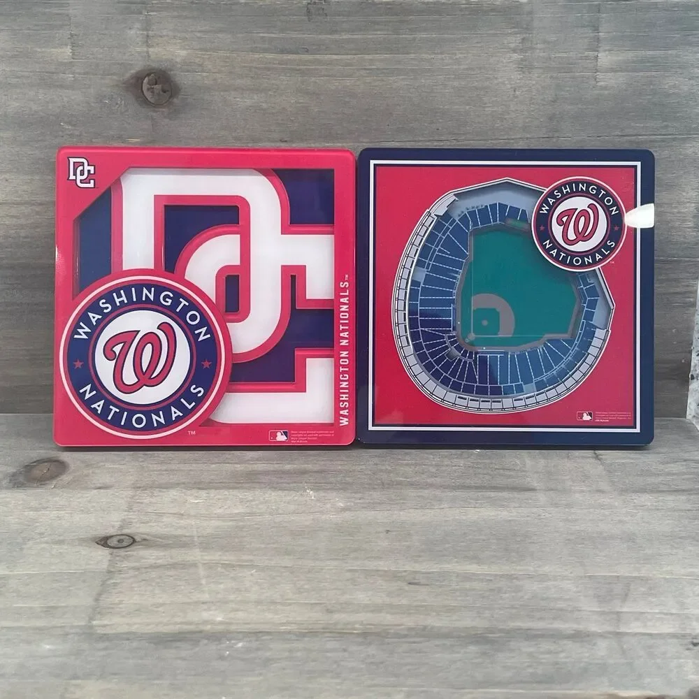 Washington Nationals DC Emblem & Baseball 3D Stadium Coasters MLB Fans